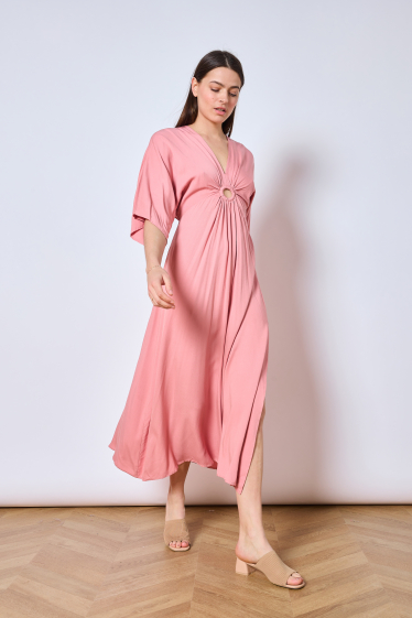 Wholesaler Copperose - long flowing dress with a cut-out buckle