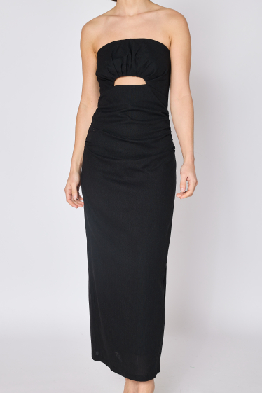Wholesaler Copperose - Strapless long dress with cutouts