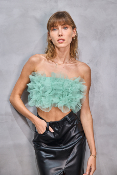 Zara Organza Bandeau Top