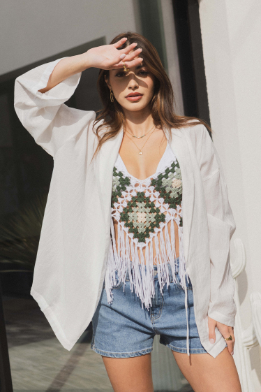 Wholesaler Copperose - cropped patchwork crochet top