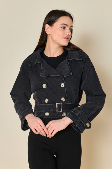 Wholesaler Copperose - short denim trench coat