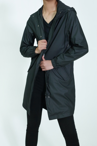 Mayorista Copperose - chaqueta impermeable de longitud media con capucha
