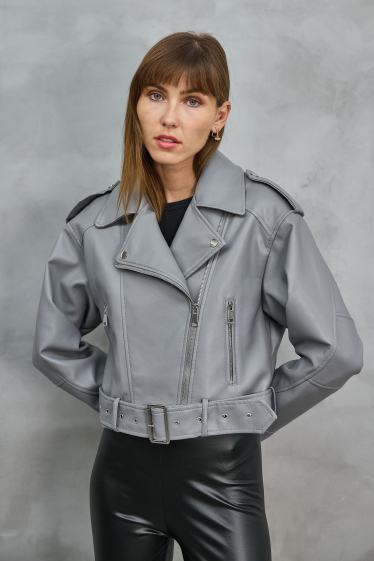 Wholesaler Copperose - short faux leather perfecto jacket