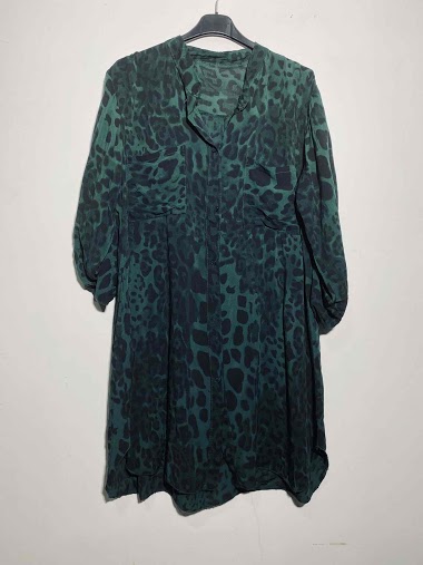 Großhändler Coraline - Long leopard shirt