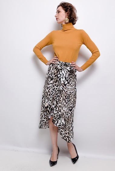 Wholesaler Coraline - Leopard midi skirt