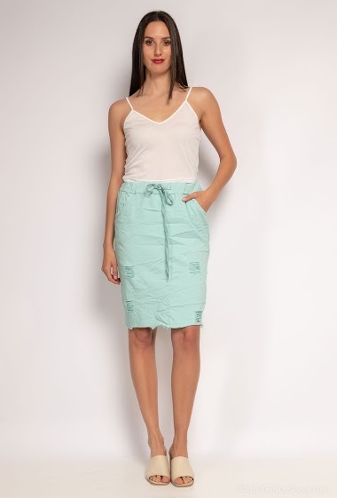 Wholesaler Coraline - Ripped stretch skirt