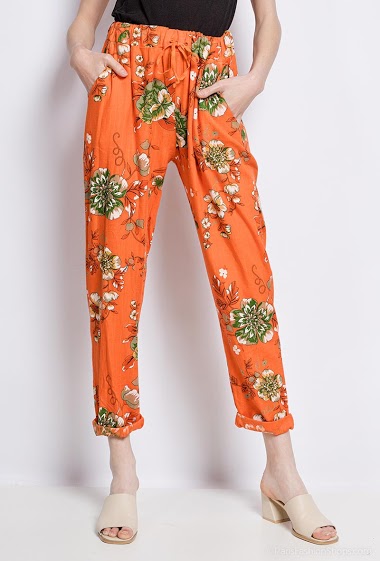 Grossiste Coraline - Pantalon à imprimé fleurs