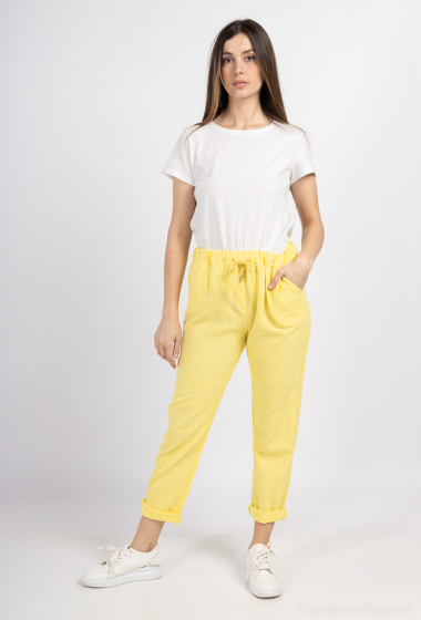 Wholesaler Coraline - Plain cotton and linen pants