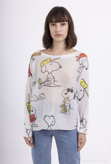 Großhändler Coraline - Pullover mit Hundemuster