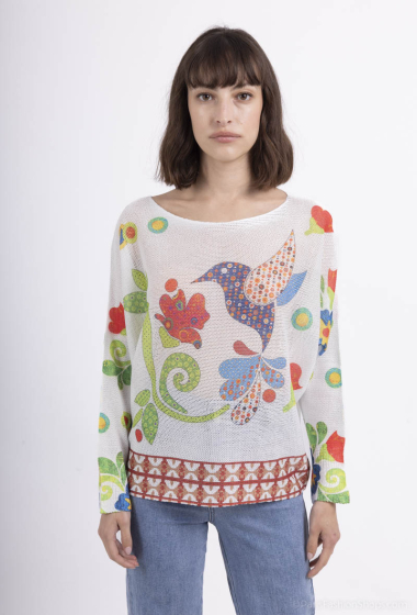 Großhändler Coraline - Pullover mit Blumenprint