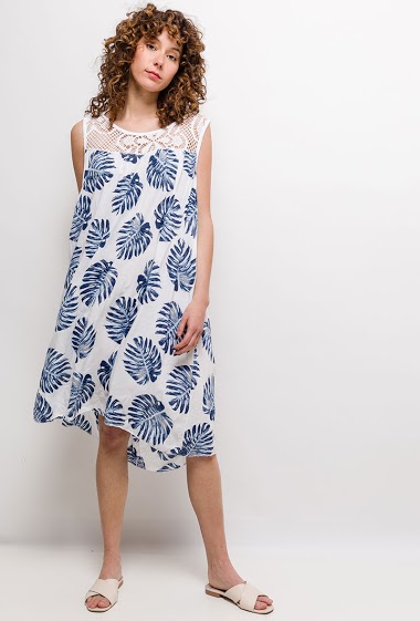 Großhändler Coraline - Dress with tropical print