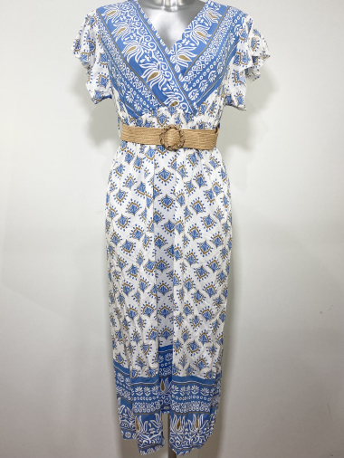Wholesaler Coraline - Long dress with flower print belt