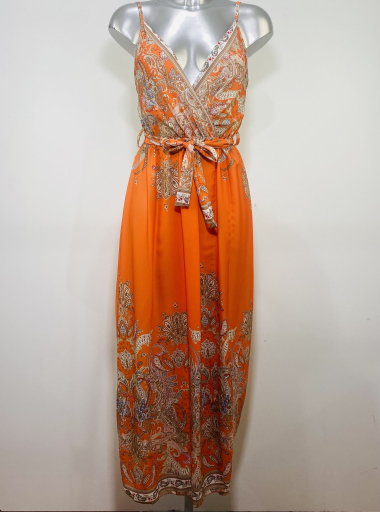 Großhändler Coraline - Langes Kleid aus Polyester mit Blumendruck