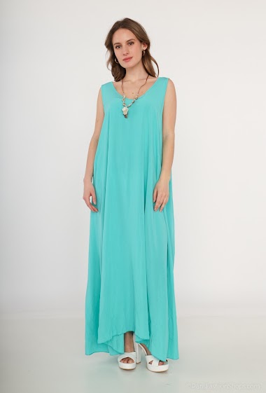 Wholesaler Coraline - Long plain dress with pendant