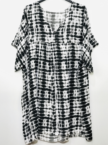 Wholesaler Coraline - Check print mid-length dress