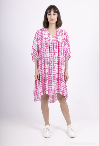 Wholesaler Coraline - Check print mid-length dress
