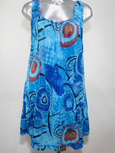 Großhändler Coraline - Bedrucktes mittellanges Kleid aus Baumwolle
