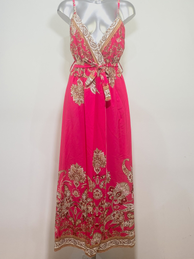 Großhändler Coraline - Offenes Kleid aus Polyester mit Blumendruck