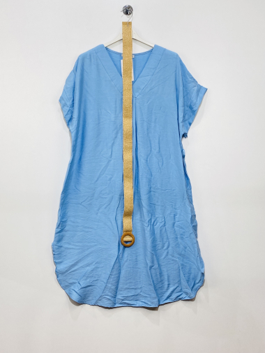 Großhändler Coraline - Schlichtes Kleid mit Gürtel