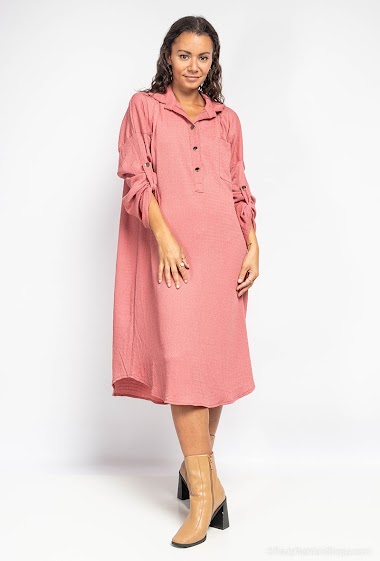 Wholesaler Coraline - Crinkled plain dress