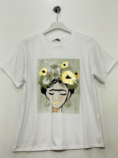 Großhändler Coraline - Bedrucktes Rundhals-T-Shirt