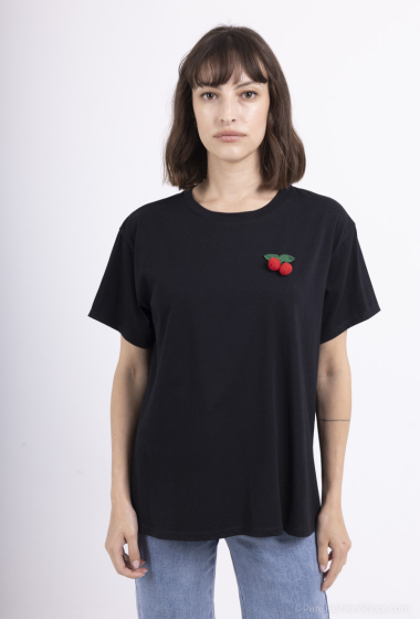 Großhändler Coraline - T-Shirt mit Kirschen-Print