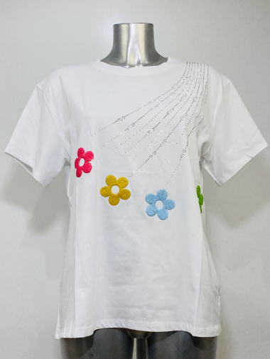 Großhändler Coraline - T-Shirt mit Blumendruck