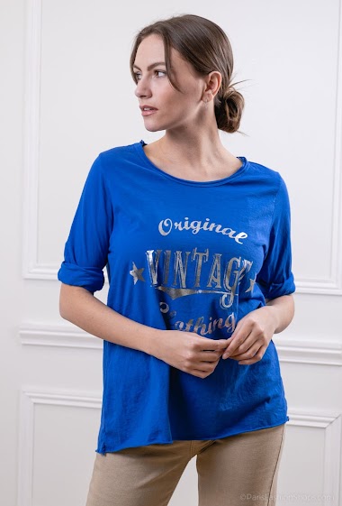 Grossiste Coraline - T-shirt en coton imprimé