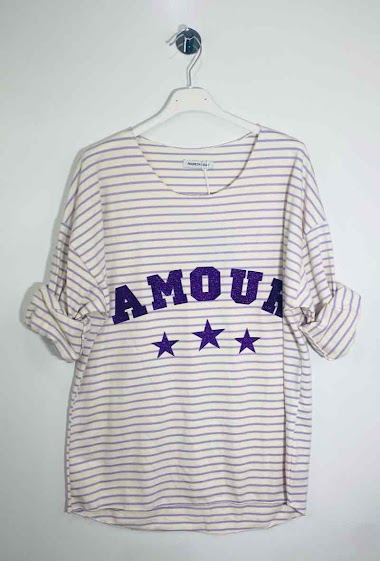 Mayorista Coraline - Camiseta con estampado AMOUR