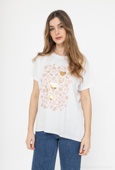 Grossiste Coraline - T-shirt imprimé grande taille
