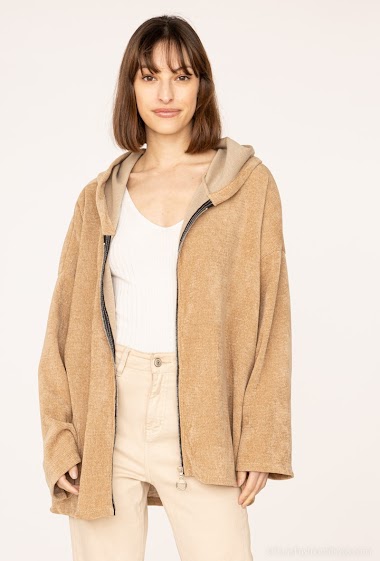 Wholesaler Coraline - Zipped velvet jacket