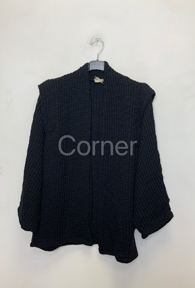 Großhändler CORNER by MOMENT - Gilet tricot ouvert manches chauve souris