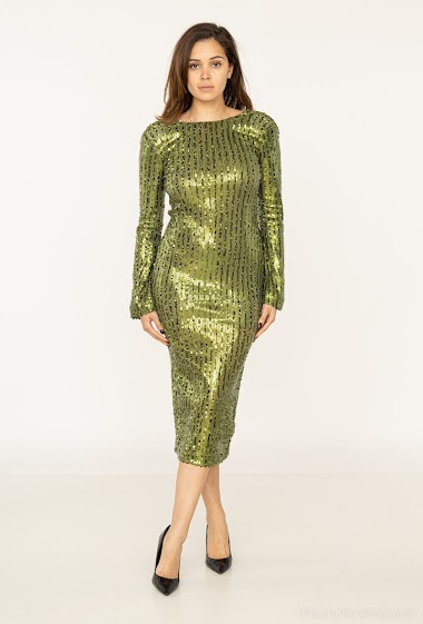 Wholesaler CORNER by MOMENT - Sequined long sleeves dress