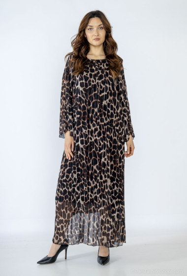 Großhändler CORNER by MOMENT - Kleid mit Leopardenmuster