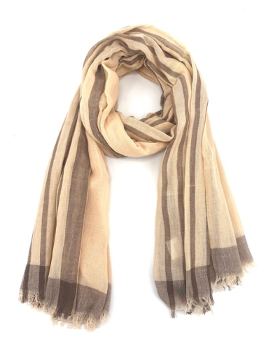 Großhändler Cowo-collection - Schal aus 100 % indisch gewebter Baumwolle – 90 x 180 cm