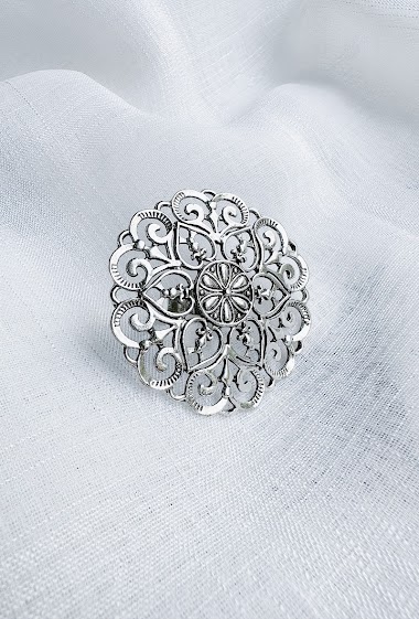 Großhändler D Bijoux - Metal flower ring