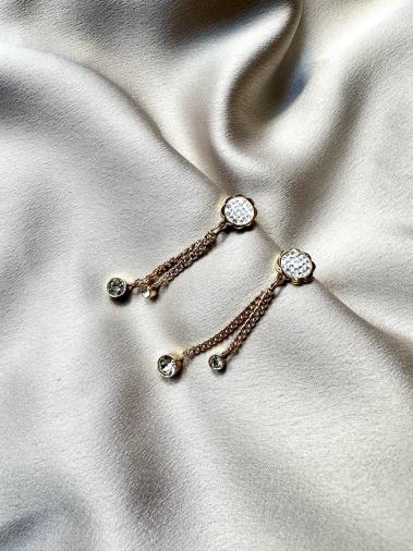 Wholesaler D Bijoux - Mother-of-pearl stainless steel earrings