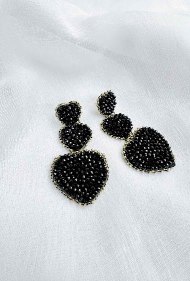Wholesaler D Bijoux - Hand embroidered pearl earrings