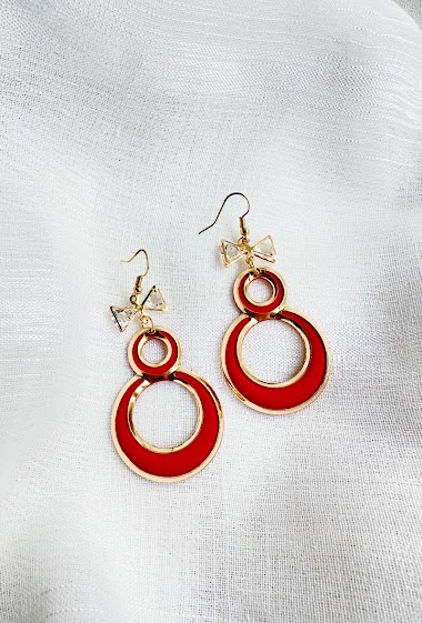 Großhändler D Bijoux - Colored metal earrings
