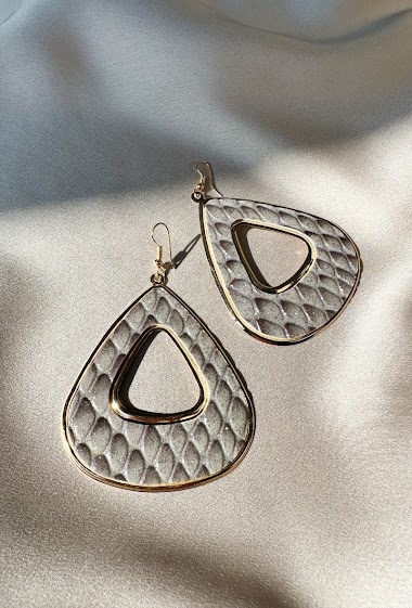 Wholesalers D Bijoux - Earrings snake skin effect reptiles