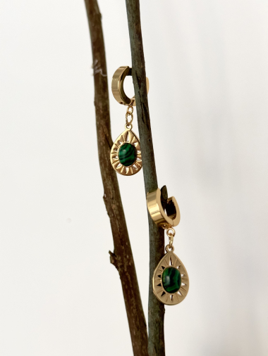 Grossiste D Bijoux - Boucles d'oreilles en acier Inoxydable pendantes