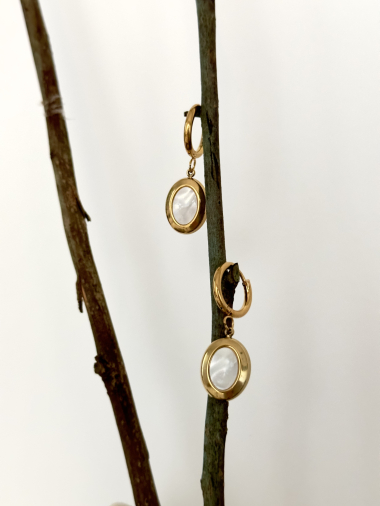Grossiste D Bijoux - Boucles d'oreilles en acier Inoxydable pendantes