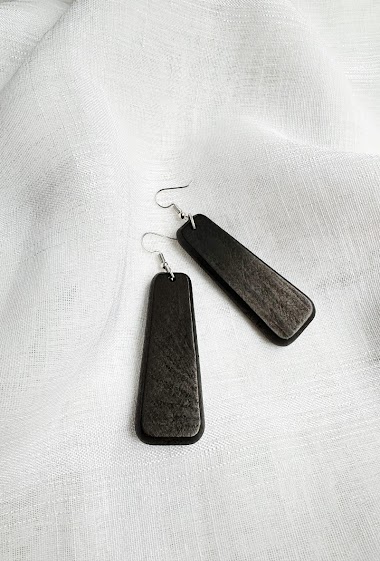 Wholesaler D Bijoux - Colored wood earrings