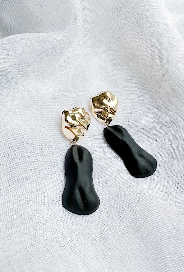 Großhändler D Bijoux - Colored metal earrings