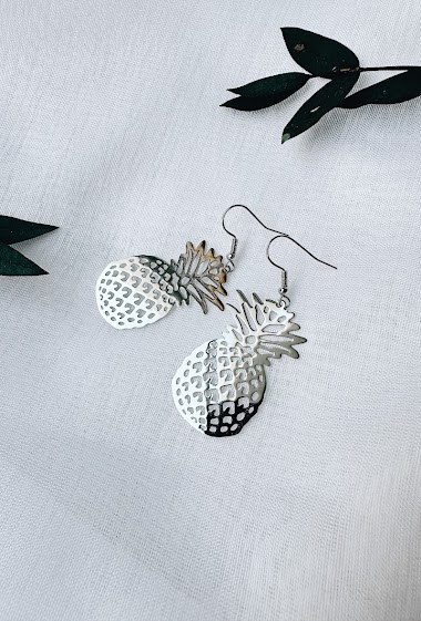 Wholesaler D Bijoux - Pineapple filigree earrings