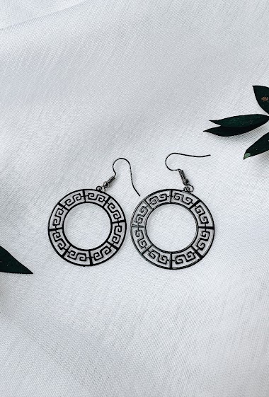 Wholesaler D Bijoux - Round filigree earrings