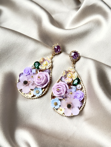 Grossiste D Bijoux - Boucles d'oreilles fleurs