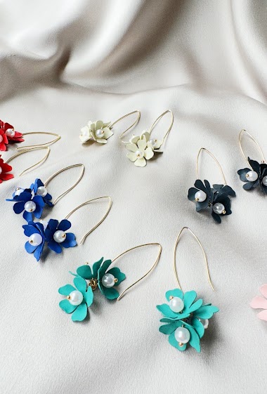 Wholesalers D Bijoux - Colorful flower earrings
