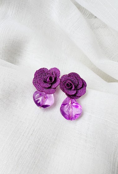 Wholesalers D Bijoux - Flower earrings fabrics