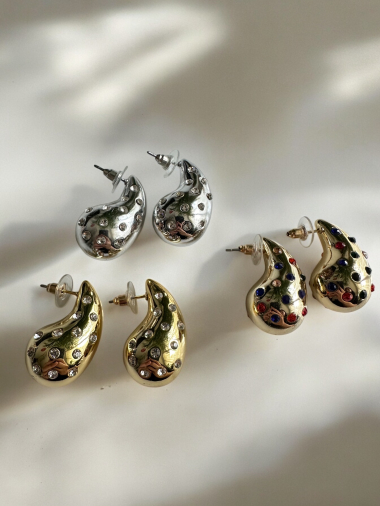 Wholesaler D Bijoux - Stainless steel drop earrings